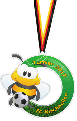 Football Bee Medal in 60mm Football Bee Medal in 60mm